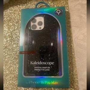Kaleidoscope Black Crystal Case for iPhone 16 Pro Max